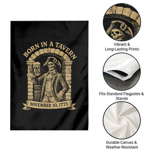 Funny Born In A Tavern Garden Flag 250th Birthday Military TS11 Print Your Wear