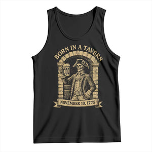 Funny Born In A Tavern Tank Top 250th Birthday Military TS11 Black Print Your Wear