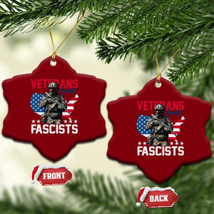 Veterans Against Fascists Ceramic Ornament Patriotic Soldier Vintage American Flag TS11 Print Your Wear
