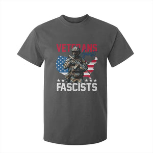 Veterans Against Fascists T Shirt For Kid Patriotic Soldier Vintage American Flag TS11 Dark Heather Print Your Wear