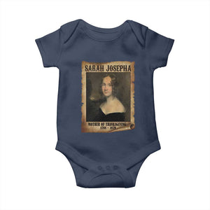 Sarah Josepha Hale Baby Onesie Mother Of Thanksgiving TS11 Navy Print Your Wear