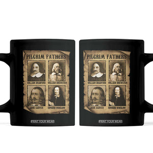 Thanksgiving Pilgrim Fathers Coffee Mug Plymouth Colony Massachusetts History TS11 Black Print Your Wear