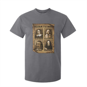 Thanksgiving Pilgrim Fathers T Shirt For Kid Plymouth Colony Massachusetts History TS11 Charcoal Print Your Wear