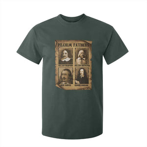 Thanksgiving Pilgrim Fathers T Shirt For Kid Plymouth Colony Massachusetts History TS11 Dark Forest Green Print Your Wear