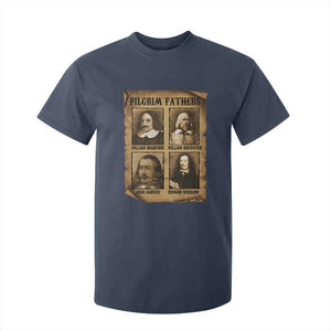 Thanksgiving Pilgrim Fathers T Shirt For Kid Plymouth Colony Massachusetts History TS11 Navy Print Your Wear