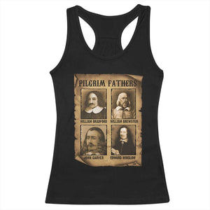 Thanksgiving Pilgrim Fathers Racerback Tank Top Plymouth Colony Massachusetts History TS11 Black Print Your Wear