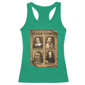Thanksgiving Pilgrim Fathers Racerback Tank Top Plymouth Colony Massachusetts History TS11 Irish Green Print Your Wear