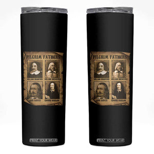 Thanksgiving Pilgrim Fathers Skinny Tumbler Plymouth Colony Massachusetts History TS11 Black Print Your Wear