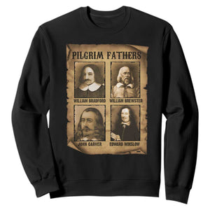 Thanksgiving Pilgrim Fathers Sweatshirt Plymouth Colony Massachusetts History TS11 Black Print Your Wear
