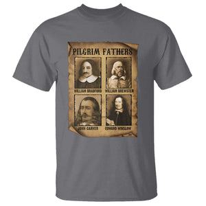 Thanksgiving Pilgrim Fathers T Shirt Plymouth Colony Massachusetts History TS11 Charcoal Print Your Wear