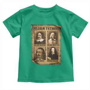 Thanksgiving Pilgrim Fathers Toddler T Shirt Plymouth Colony Massachusetts History TS11 Irish Green Print Your Wear
