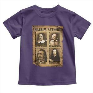 Thanksgiving Pilgrim Fathers Toddler T Shirt Plymouth Colony Massachusetts History TS11 Purple Print Your Wear