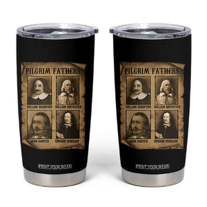 Thanksgiving Pilgrim Fathers Tumbler Cup Plymouth Colony Massachusetts History TS11 Black Print Your Wear