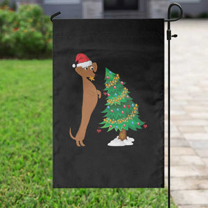 Funny Christmas Wiener Dog Garden Flag Decorations Xmas Tree TS11 Print Your Wear