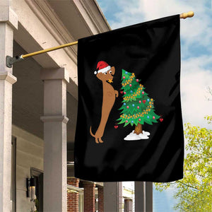Funny Christmas Wiener Dog Garden Flag Decorations Xmas Tree TS11 Print Your Wear