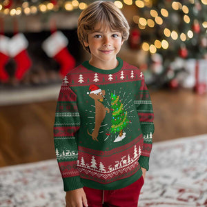 Funny Xmas Wiener Dog Ugly Christmas Sweater Decorations Xmas Tree TS11 Christmas Print Your Wear