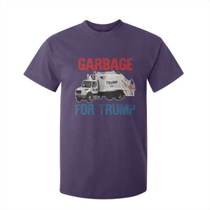Garbage For Trump 2024 T Shirt For Kid Vintage Truck American Flag TS11 Purple Print Your Wear