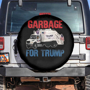 Garbage For Trump 2024 Spare Tire Cover Vintage Truck American Flag TS11 No hole Black Print Your Wear