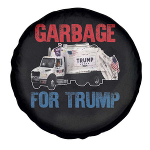 Garbage For Trump 2024 Spare Tire Cover Vintage Truck American Flag TS11 Print Your Wear