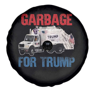 Garbage For Trump 2024 Spare Tire Cover Vintage Truck American Flag TS11 Print Your Wear