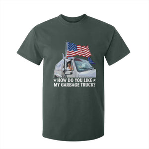Funny Trump Garbage 2024 T Shirt For Kid How Do You Like My Garbage Truck American Flag TS11 Dark Forest Green Print Your Wear