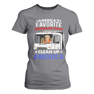 Funny Trump Garbage 2024 T Shirt For Women America's Favorite Garbage Man Clean Up America TS11 Charcoal Print Your Wear