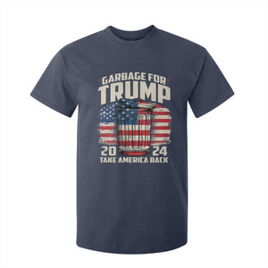Garbage For Trump 2024 T Shirt For Kid Take America Back America Flag TS11 Navy Print Your Wear