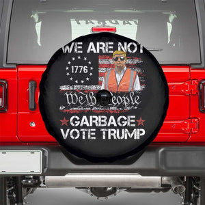 We Are Not Garbage Vote Trump Spare Tire Cover Betsy Ross Flag TS11 Black Print Your Wear