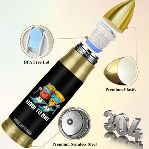 Funny Skiing Food Lover Bullet Tumbler How To Ski Pizza French Fries Skier TS11 Print Your Wear