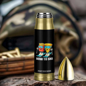 Funny Skiing Food Lover Bullet Tumbler How To Ski Pizza French Fries Skier TS11 Print Your Wear