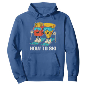 Funny Skiing Food Lover Hoodie How To Ski Pizza French Fries Skier TS11 Royal Blue Print Your Wear