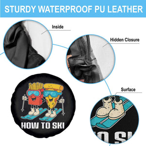 Funny Skiing Food Lover Spare Tire Cover How To Ski Pizza French Fries Skier TS11 Print Your Wear