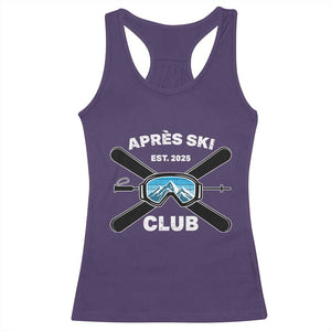 Apres Ski Club 2025 Racerback Tank Top Skiing Winter Sport Mountain TS11 Purple Print Your Wear