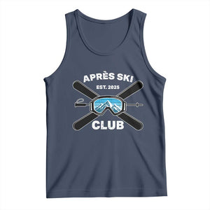 Apres Ski Club 2025 Tank Top Skiing Winter Sport Mountain TS11 Navy Print Your Wear