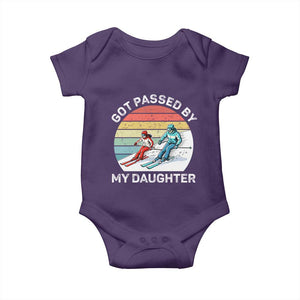 Funny Skiing Dad Baby Onesie Got Passed By My Daughter Retro Vintage TS11 Purple Print Your Wear