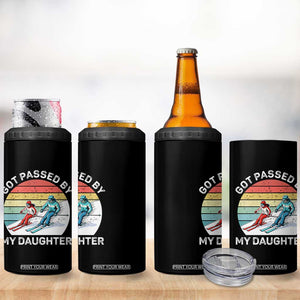 Funny Skiing Dad 4 in 1 Can Cooler Tumbler Got Passed By My Daughter Retro Vintage TS11 Print Your Wear