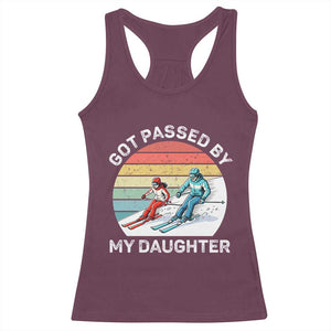 Funny Skiing Dad Racerback Tank Top Got Passed By My Daughter Retro Vintage TS11 Maroon Print Your Wear