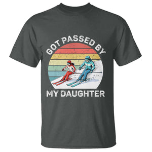 Funny Skiing Dad T Shirt Got Passed By My Daughter Retro Vintage TS11 Dark Heather Print Your Wear