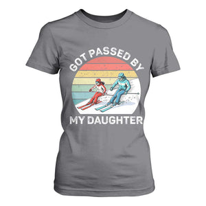 Funny Skiing Dad T Shirt For Women Got Passed By My Daughter Retro Vintage TS11 Charcoal Print Your Wear
