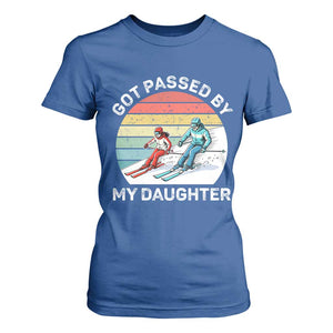Funny Skiing Dad T Shirt For Women Got Passed By My Daughter Retro Vintage TS11 Royal Blue Print Your Wear
