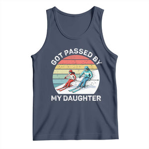 Funny Skiing Dad Tank Top Got Passed By My Daughter Retro Vintage TS11 Navy Print Your Wear