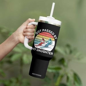 Funny Skiing Dad Tumbler With Handle Got Passed By My Daughter Retro Vintage TS11 Print Your Wear
