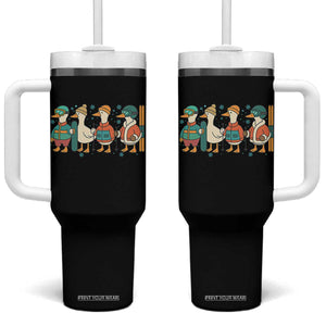 Funny Ski Snowboard Goose Tumbler With Handle Up To Snow Good Winter Sport TS11 One Size: 40 oz Black Print Your Wear