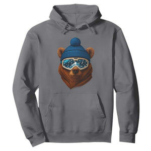 Grizzly Bear Snowboard Goggles Skiing Snow Winter Sport Hoodie TS11 Charcoal Print Your Wear