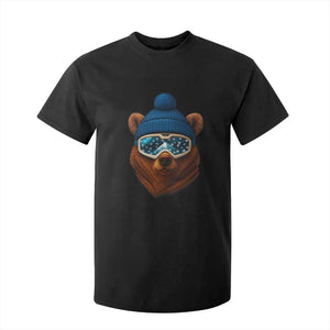 Grizzly Bear Snowboard Goggles Skiing Snow Winter Sport T Shirt For Kid TS11 Black Print Your Wear