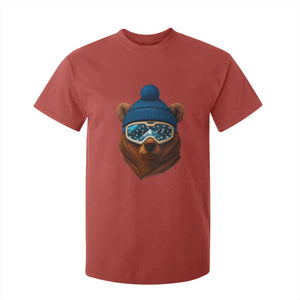 Grizzly Bear Snowboard Goggles Skiing Snow Winter Sport T Shirt For Kid TS11 Red Print Your Wear
