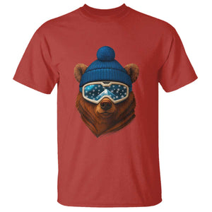 Grizzly Bear Snowboard Goggles Skiing Snow Winter Sport T Shirt TS11 Red Print Your Wear