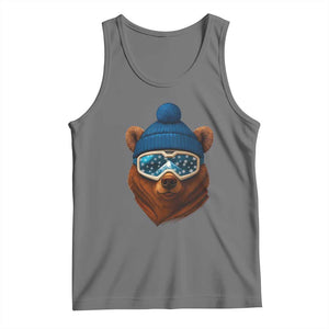 Grizzly Bear Snowboard Goggles Skiing Snow Winter Sport Tank Top - Print Your Wear