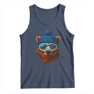 Grizzly Bear Snowboard Goggles Skiing Snow Winter Sport Tank Top - Print Your Wear