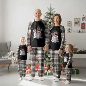 Funny Scared Cartoon Christmas Bowling Pins Plaid Pajama Set TS11 Christmas Plaid Print Your Wear